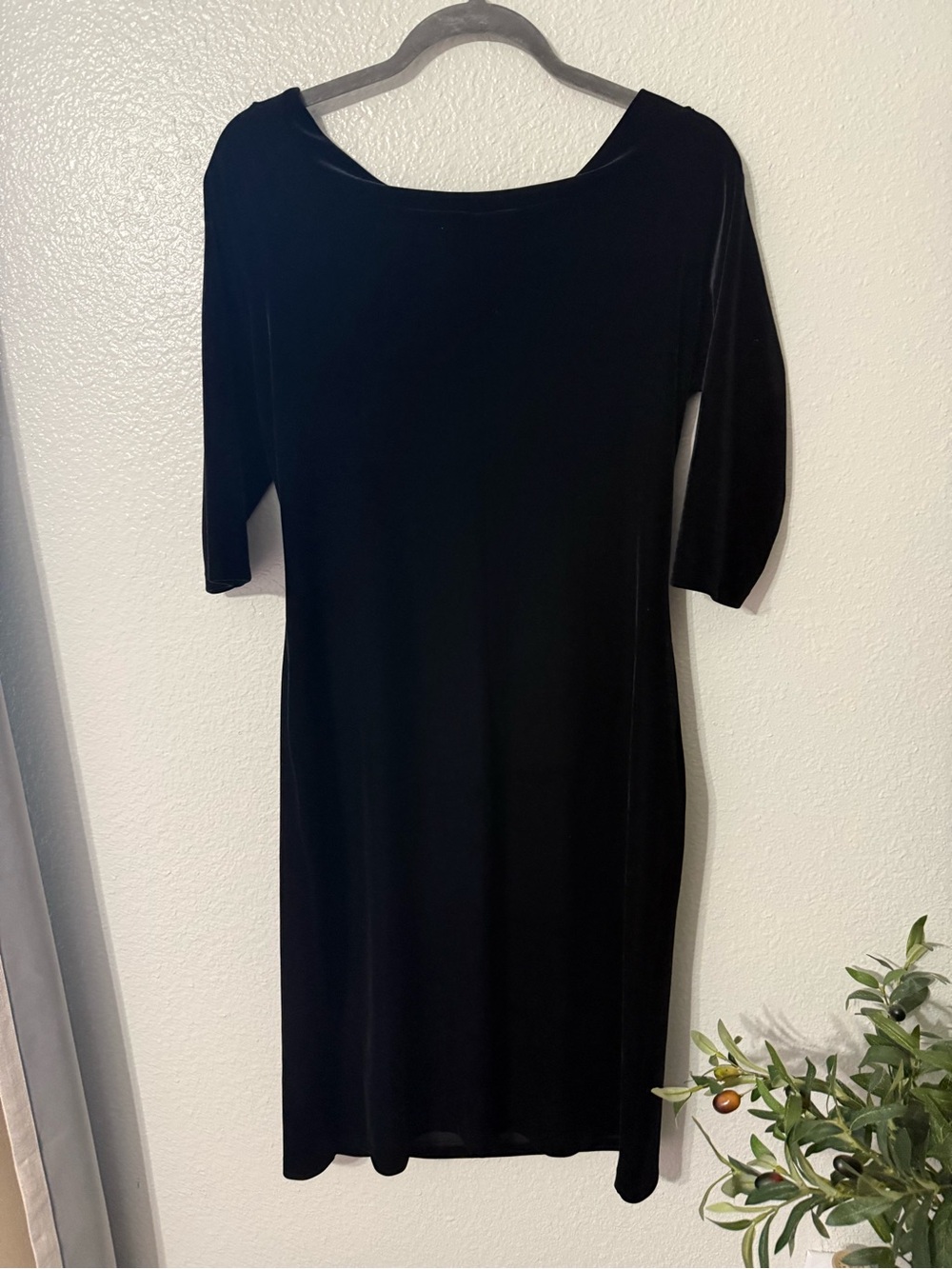 Hanky Panky Black Velvet Little Black Dress Size Large - Picture 2 of 2